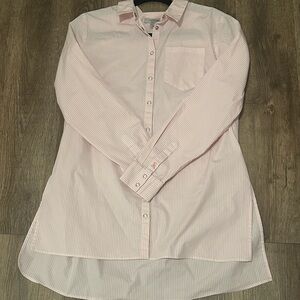 Light Pink Striped Button-Down Shirt
